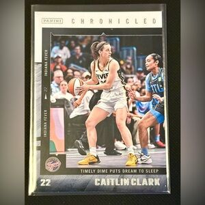 Caitlin Clark Basketball Card Panini Chronicled Timely Dime Puts Dream To Sleep